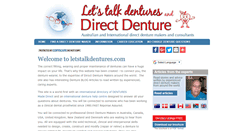 Desktop Screenshot of letstalkdentures.com